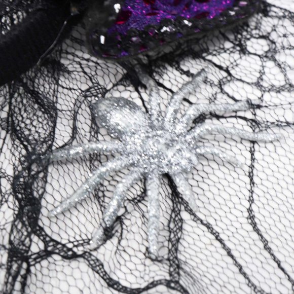 Witch Hat & Spiderweb Halloween Headband - Picture 5 of 8